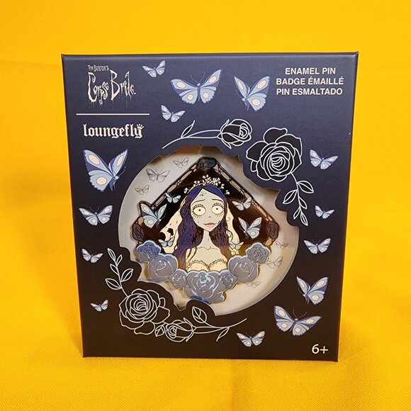 Loungefly Corpse Bride Emily Rose Butterfly 3" LE Halloween Enamel Pin NEW - Picture 2 of 8